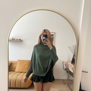 Green Lafayette 148 Poncho Sweater